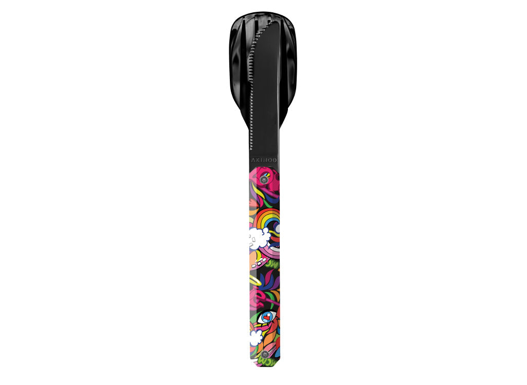 Akinod Straight Magnetic Cutlery (Black Mirror Finish)
