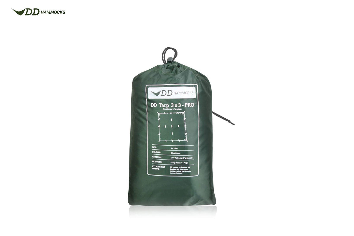 DD Hammocks Tarp 3x3 - PRO - Olive Green
