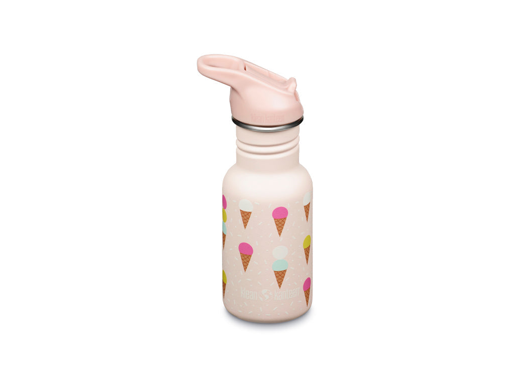 Klean Kanteen 355ml Classic Kid's Water Bottle with Flip Seal Sport Cap