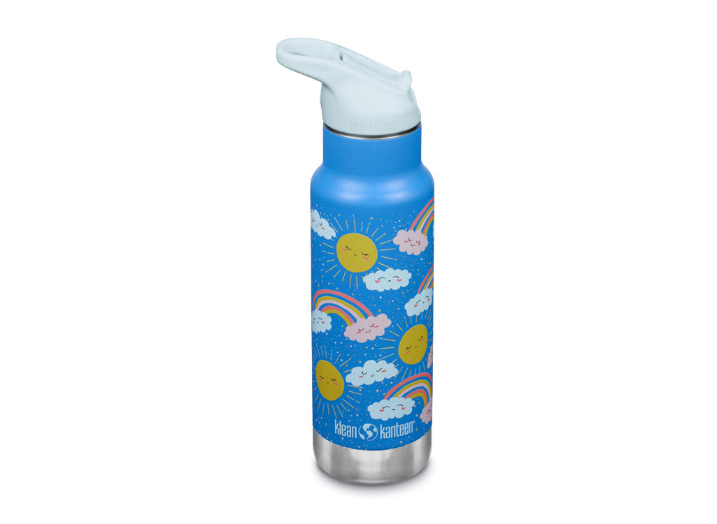 Klean Kanteen 355ml Classic Kid's Insulated Water Bottle with Flip Seal Sport Cap