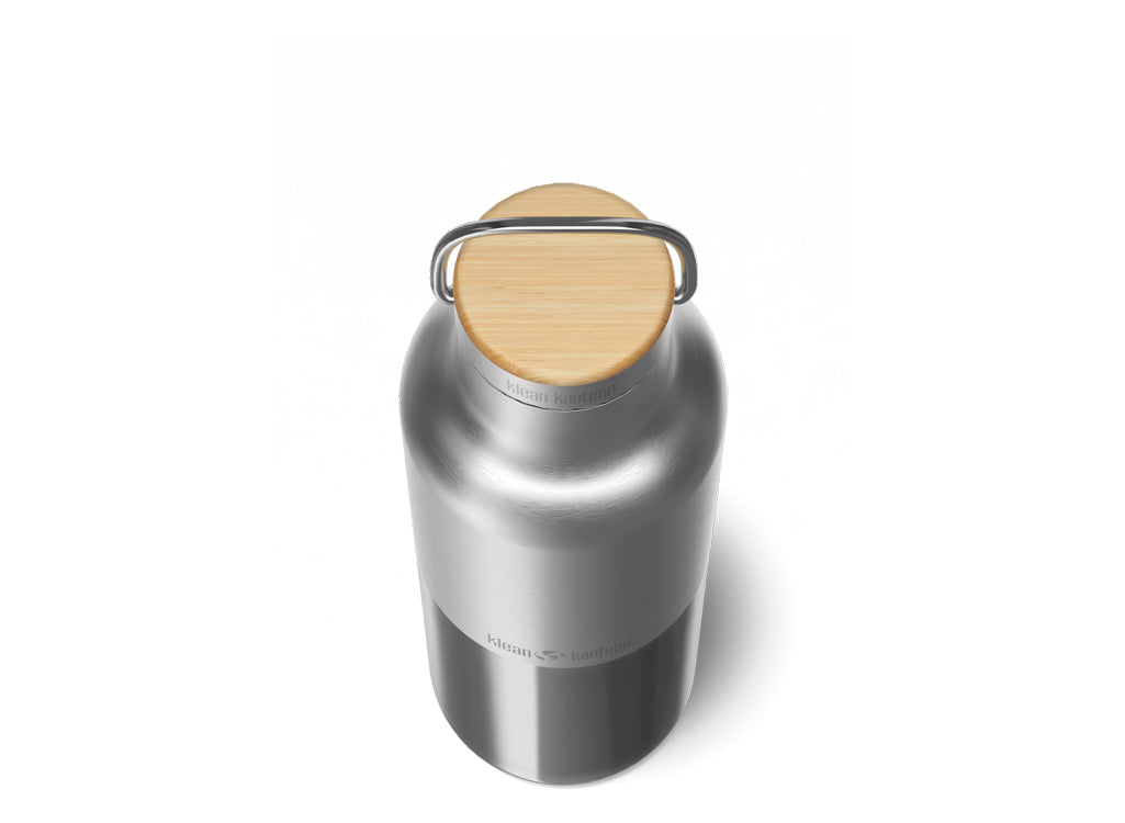 Klean Kanteen 592ml Rise Insulated Reflect Water Bottle with Bamboo Cap