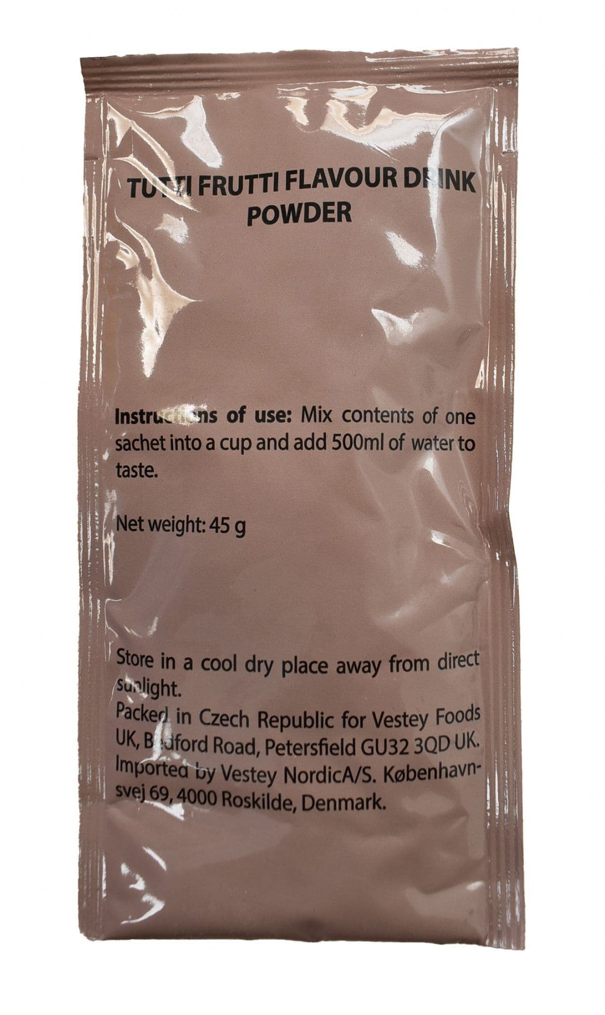 British Military Ration Pack Accessory - Tutti Fruitti Fruit Flavour Drink Powder 45g