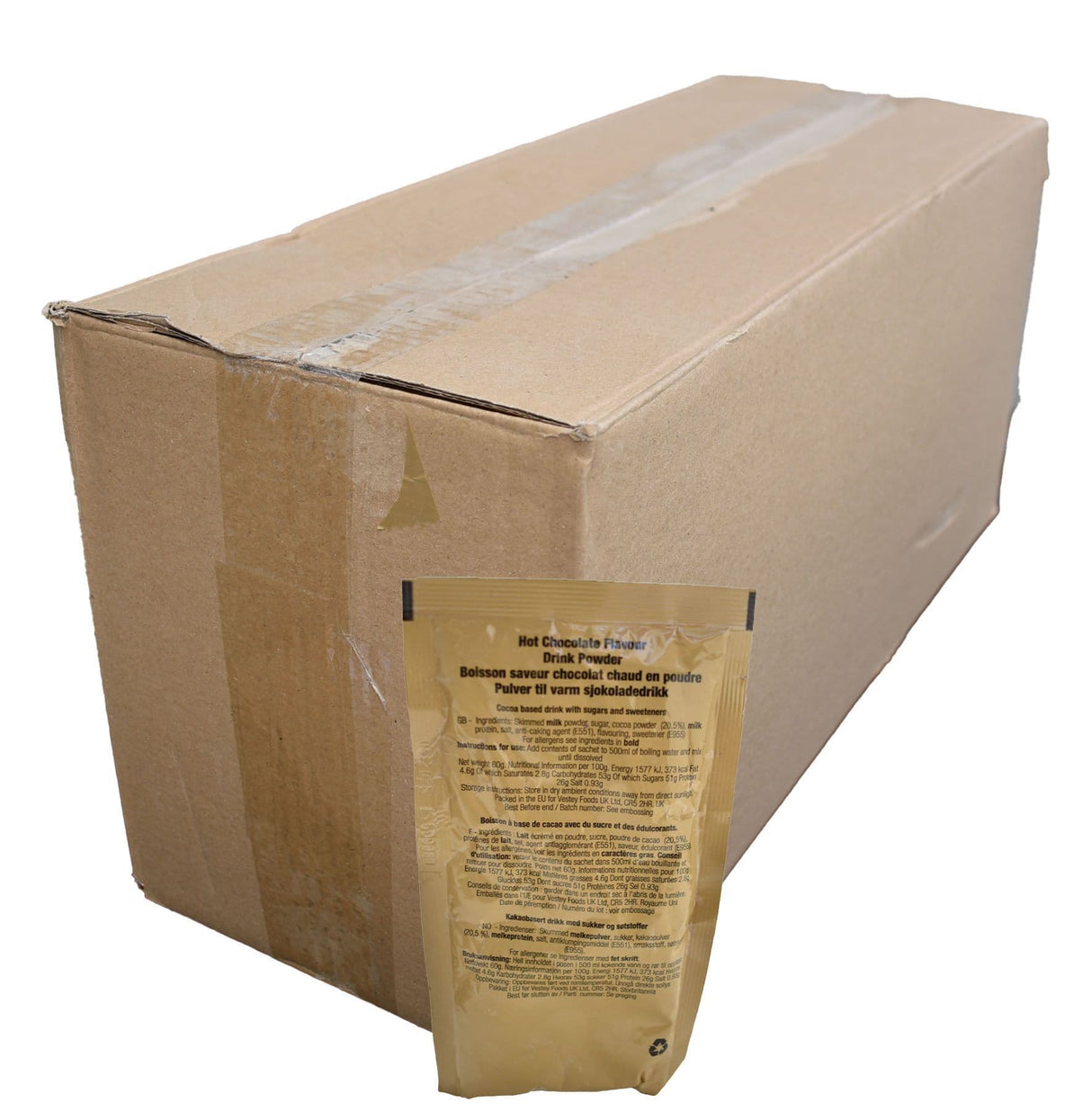 BULK BUY - British Army Ration Pack - Hot Chocolate Sachets x 200