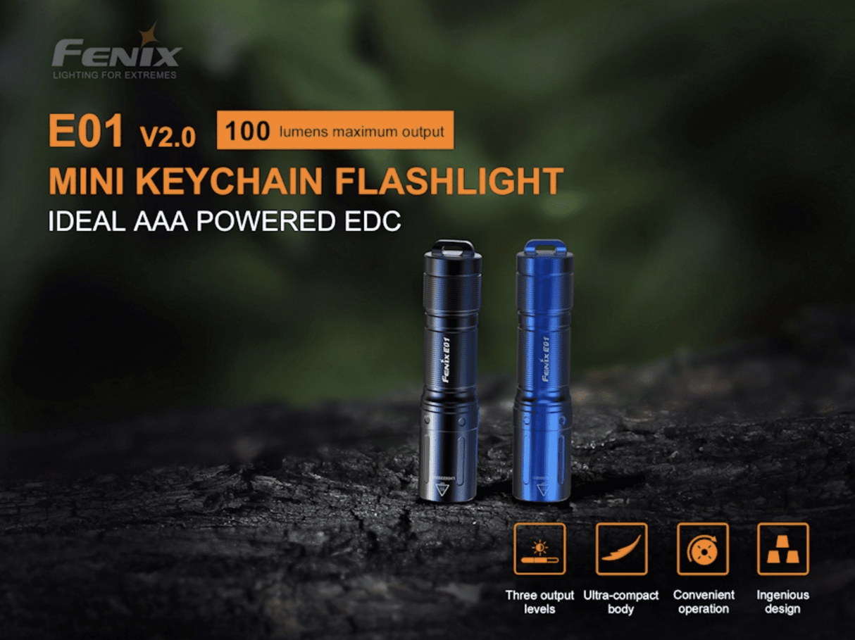 Fenix Torches E01 V2.0 100 Lumen Keychain Torch
