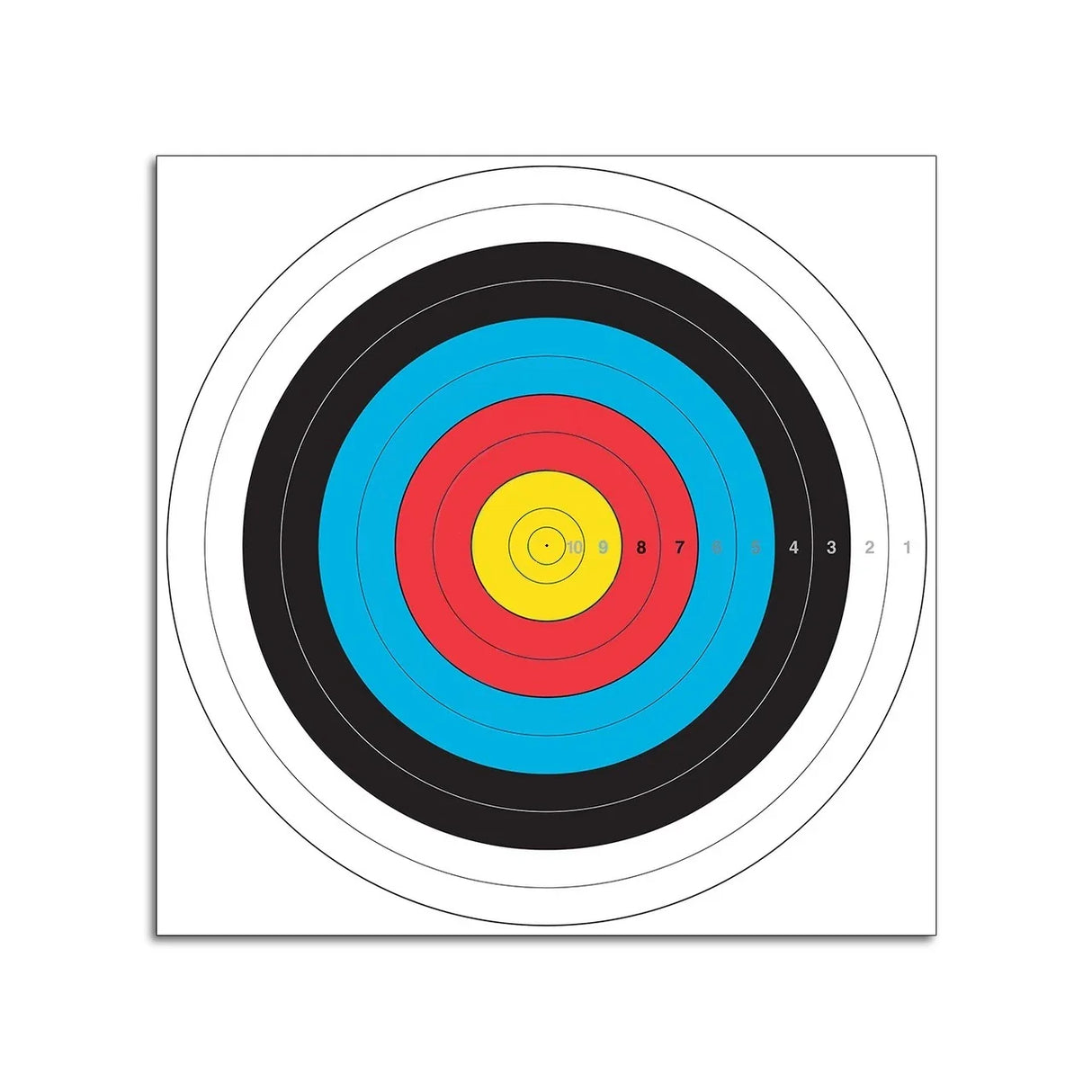 Man Kung Paper Target face FITA 80 cm with numbers