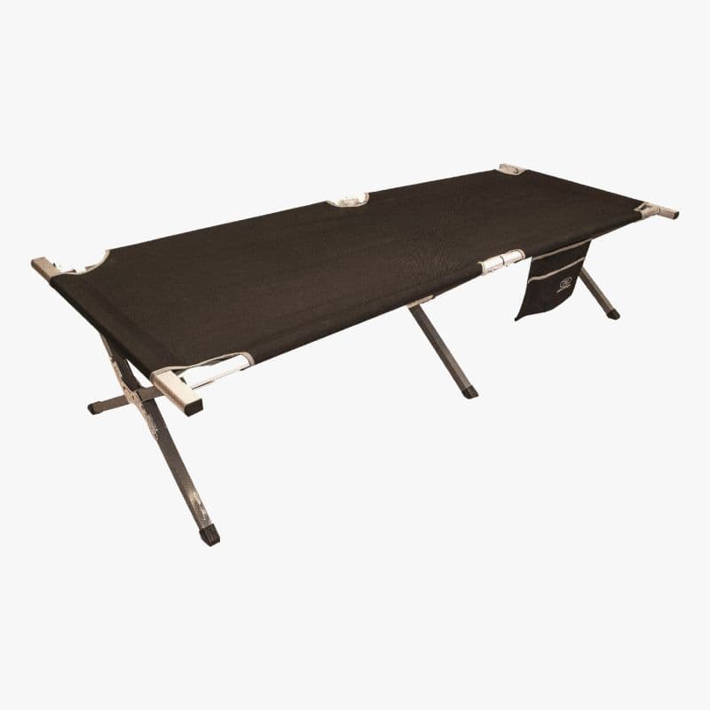 Highlander Aluminium Camp Bed With Pockets