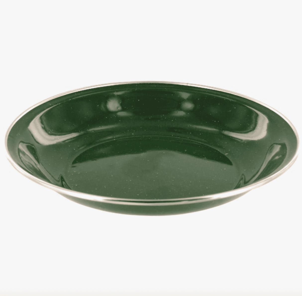 Highlander Deluxe Enamel Vintage Camping Soup Plate - Green