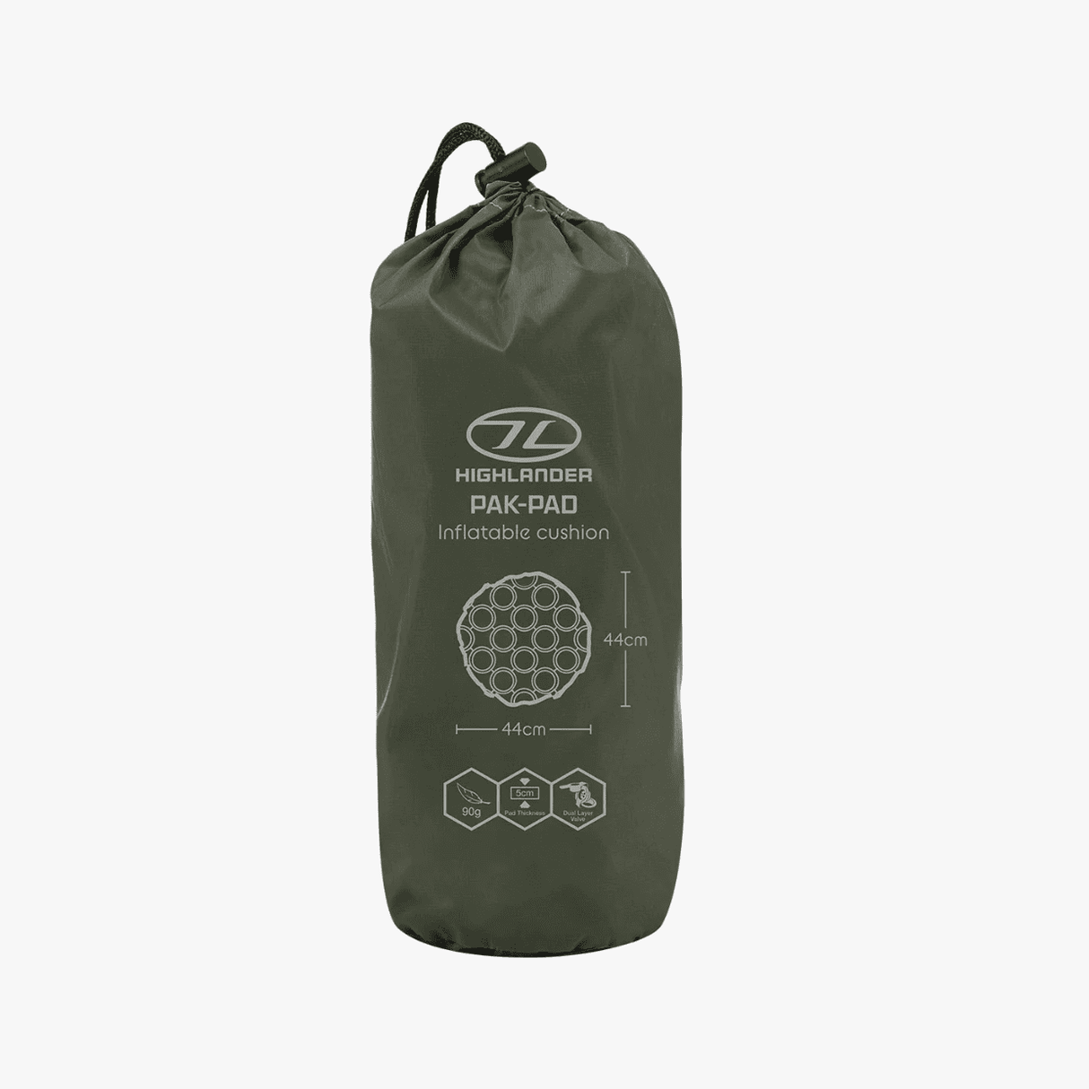 Highlander Pak-Pad Inflatable Seat Cushion - Olive