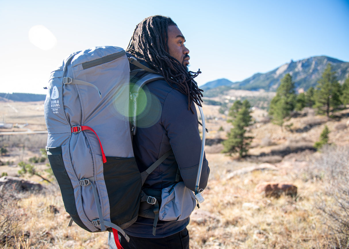 Sierra Designs Flex Trail 40L-60L Backpack Bag - Wild Dove/Peat