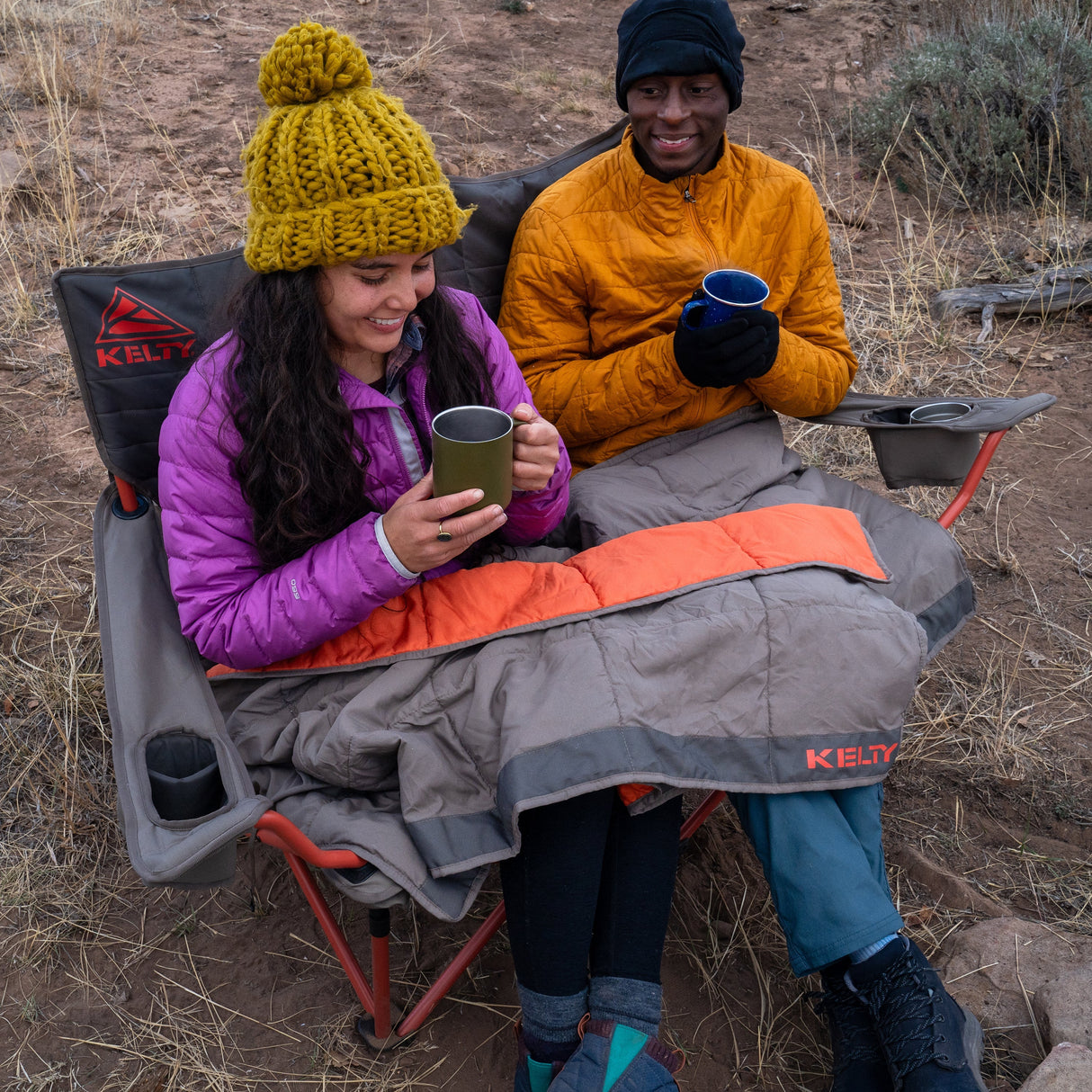 Kelty Low-Loveseat Double Camping Chair - Nest Bungee Cord/Beluga