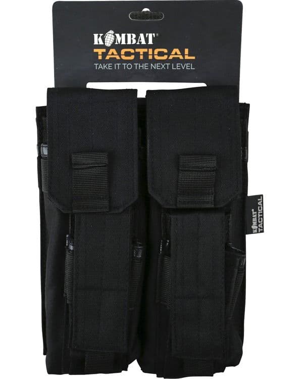 Kombat UK Double Mag Pouch with Pistol Mag - Black