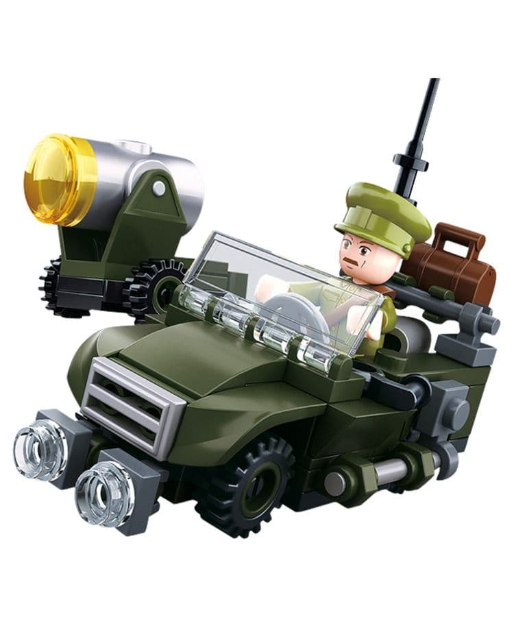 Kombat UK Sluban WW2 Allied Jeep Building Block Set - B0678B