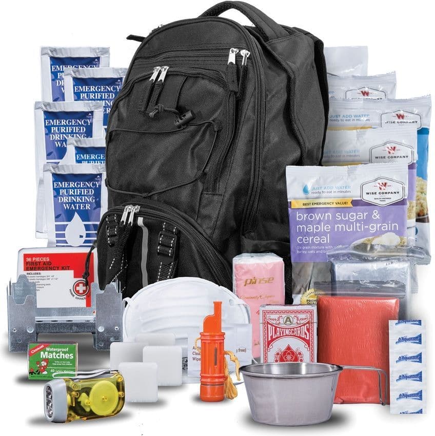 Wise Company 5 Day Pre Made Bug Out Bag - Black