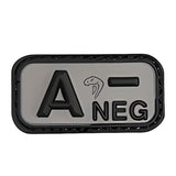 Viper A Negative Black Blood Group Patch
