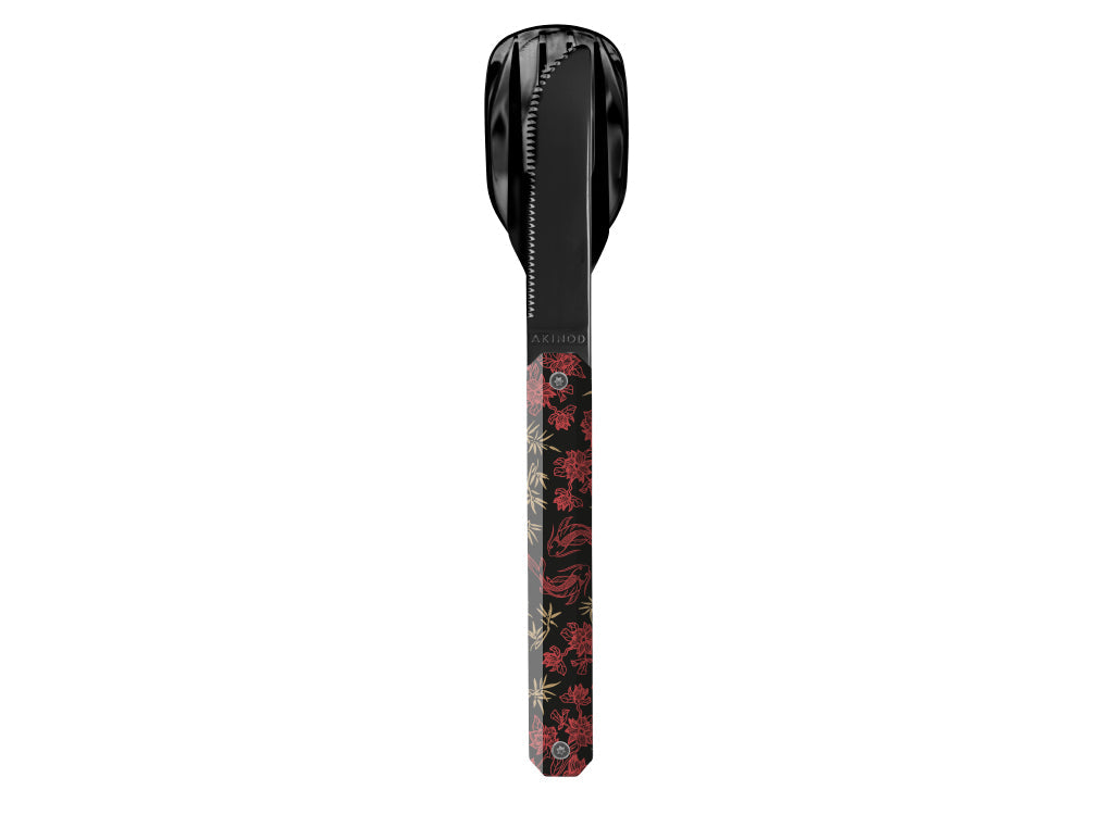 Akinod Straight Magnetic Cutlery (Black Mirror Finish)
