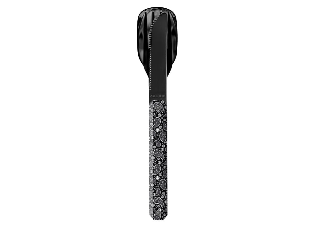 Akinod Straight Magnetic Cutlery (Black Mirror Finish)