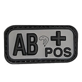 Viper Ab Positive Black Blood Group Patch