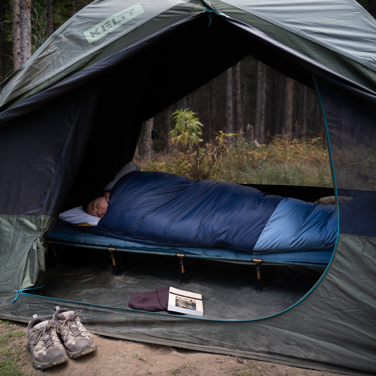 Kelty Lowdown Camp Cot Bed - Fern