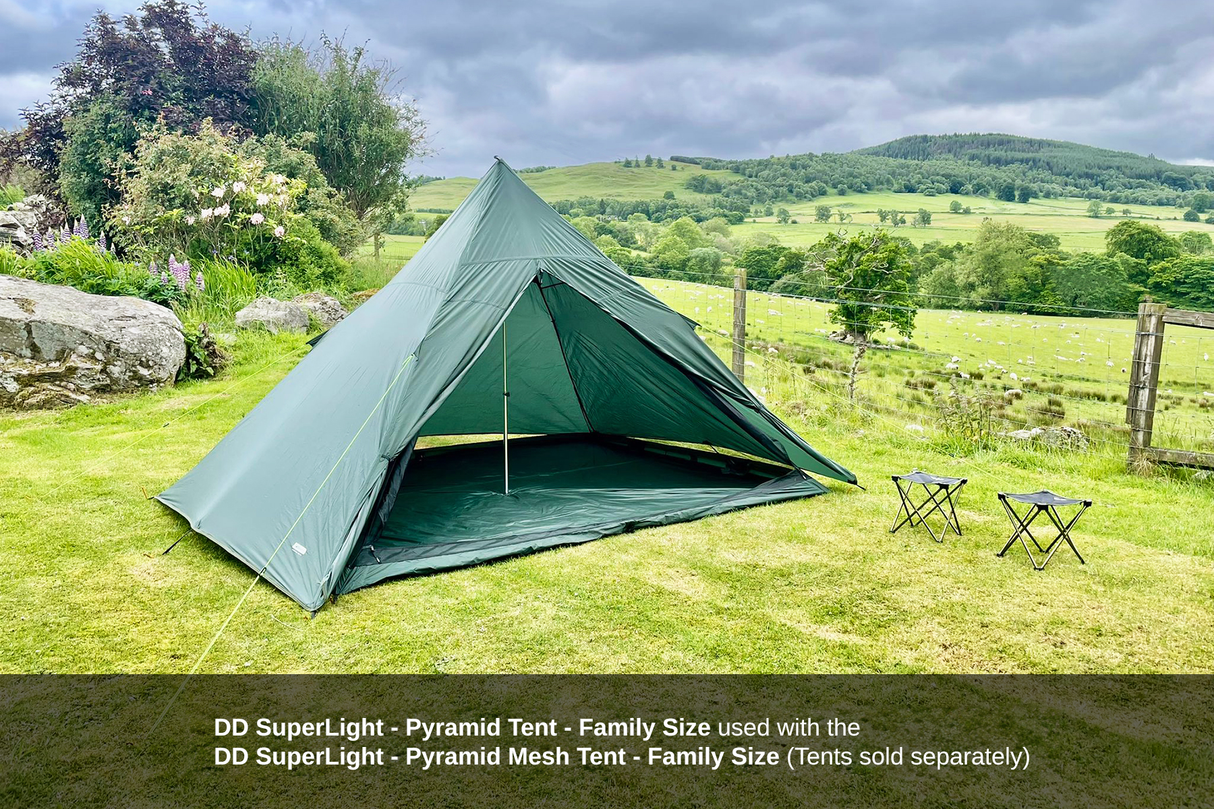 DD Hammocks SuperLight Pyramid Mesh Tent - Family Size