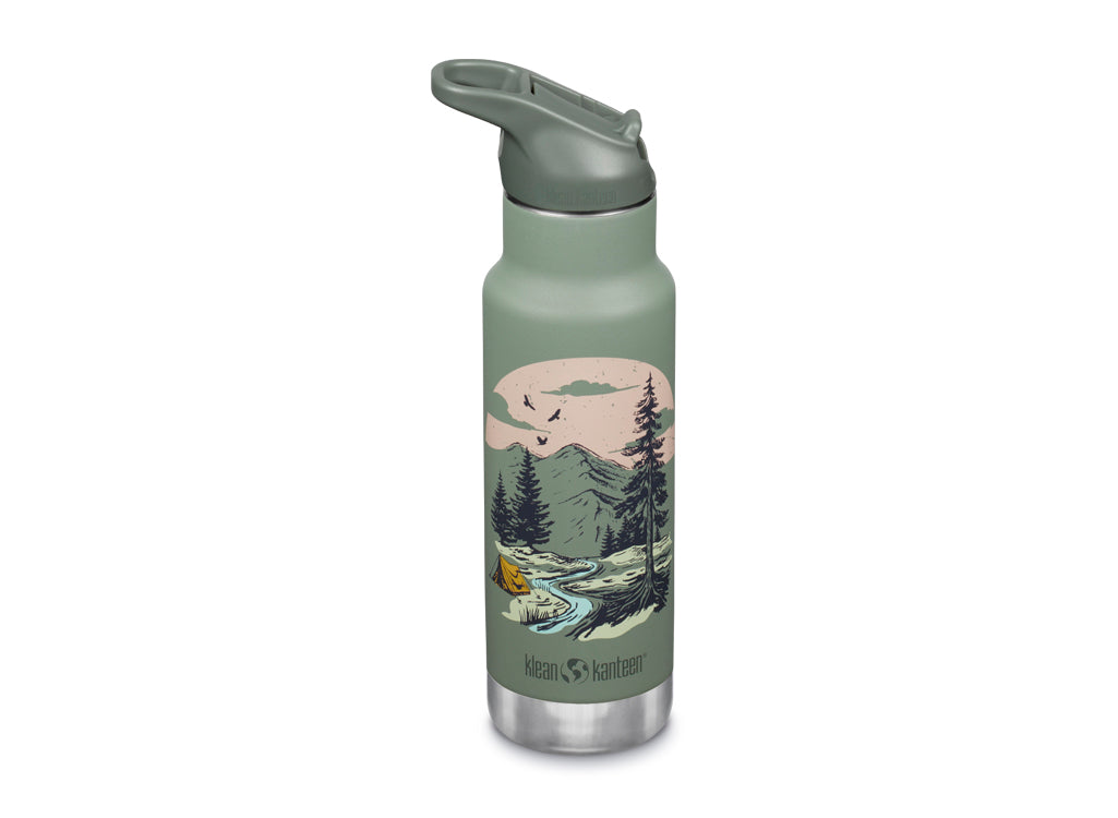 Klean Kanteen 355ml Classic Kid's Insulated Water Bottle with Flip Seal Sport Cap