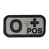 Viper 0 Positive Black Blood Group Patch