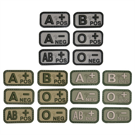 Viper 0 Positive Green Blood Group Patch