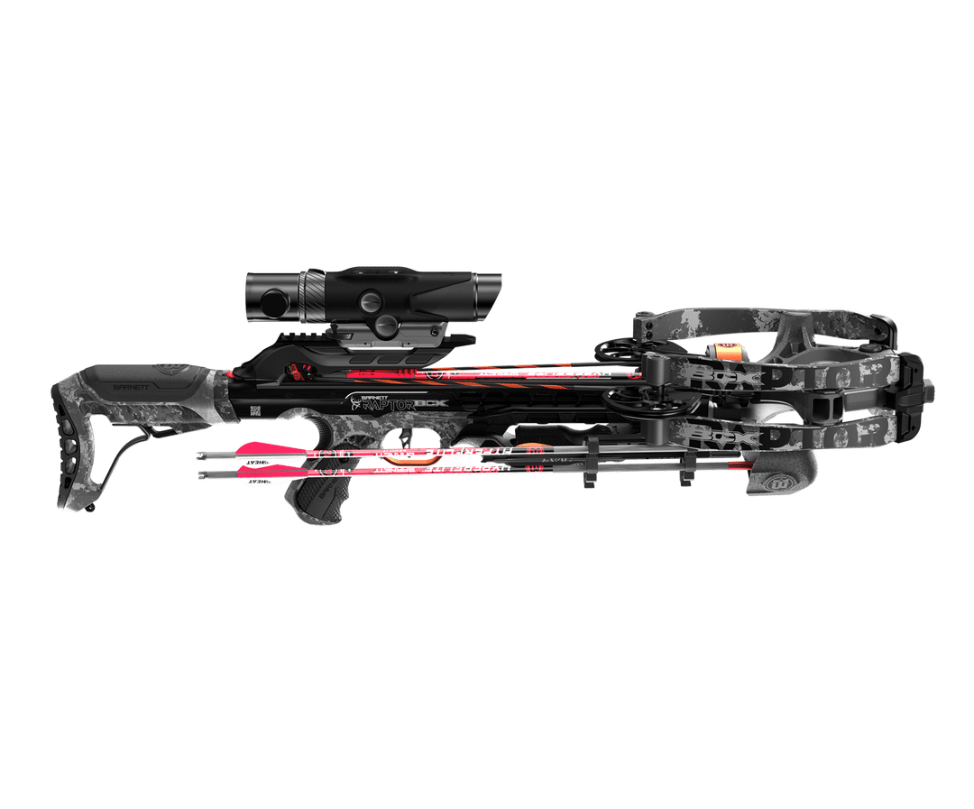 Barnett Hyper Raptor BCX Compound Crossbow Kit with BuckOps X-Factor Laser Rangefinder Scope