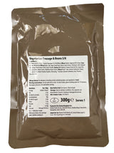 British Military Ration Main Meal Pouch - Vegetarian Sausage & Beans 300g