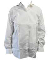 British Military Surplus Women's Marcella Front Long Sleeve Shirt- White