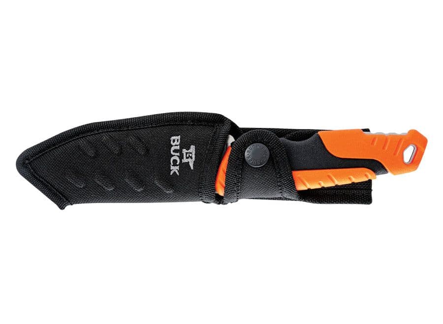 Buck 657 Large Pursuit Guthook Folding Lock Knife - Orange/Black Pro