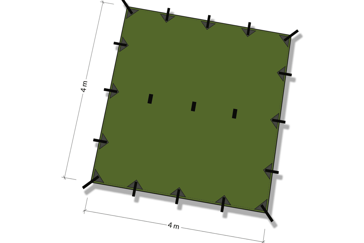 DD Hammocks Tarp 4m x 4m - Olive Green