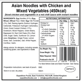 Expedition Foods Freeze Dried Meal Pouch - Asian Noodles With Chicken & Mixed Veg - Various Sizes