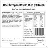 Expedition Foods Freeze Dried Meal Pouch - Beef Stroganoff With Rice - Various Sizes