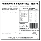 Expedition Foods Freeze Dried Meal Pouch - Breakfast Porridge With Strawberries - Various Sizes