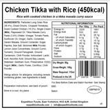 Expedition Foods Freeze Dried Meal Pouch - Chicken Tikka With Rice - Various Sizes