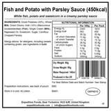Expedition Foods Freeze Dried Meal Pouch - Fish And Potato With Parsley Sauce - Various Sizes