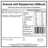 Expedition Foods Freeze Dried Meal Pouch - Granola With Raspberries - Various Sizes