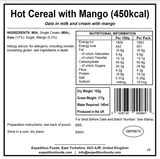 Expedition Foods Freeze Dried Meal Pouch - Hot Cereal With Mango - Various Sizes
