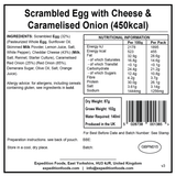 Expedition Foods Freeze Dried Meal Pouch - Scrambled Egg, Cheese & Caramelised Onion - Various Sizes