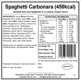Expedition Foods Freeze Dried Meal Pouch - Spaghetti Carbonara - Various Sizes