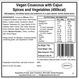 Expedition Foods Freeze Dried Meal Pouch - Vegan Couscous With Cajun Spices & Veg - Various Sizes