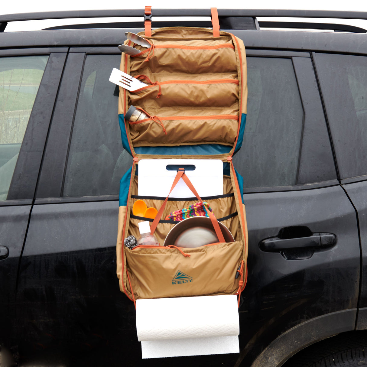 Kelty Camp Galley Camp Kitchen Organiser - Dull Gold / Deep Teal