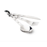 GSI Outdoors Glacier Stainless 3 Piece Ring Cutlery Set