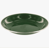 Highlander Deluxe Enamel Vintage Camping Soup Plate - Green