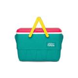 Igloo Retro 25Qt / 23L Picnic Cooler - Dark Jade / Bold Magenta / Livewire Yellow