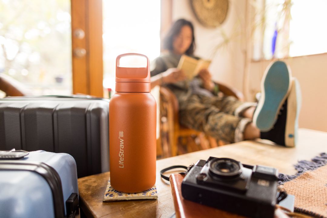 Lifestraw Go Stainless Steel Water Filter Bottle - 1 Litre