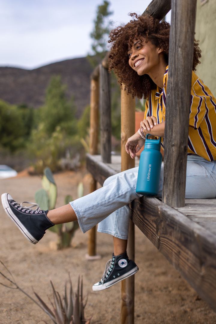 Lifestraw Go Stainless Steel Water Filter Bottle - 1 Litre