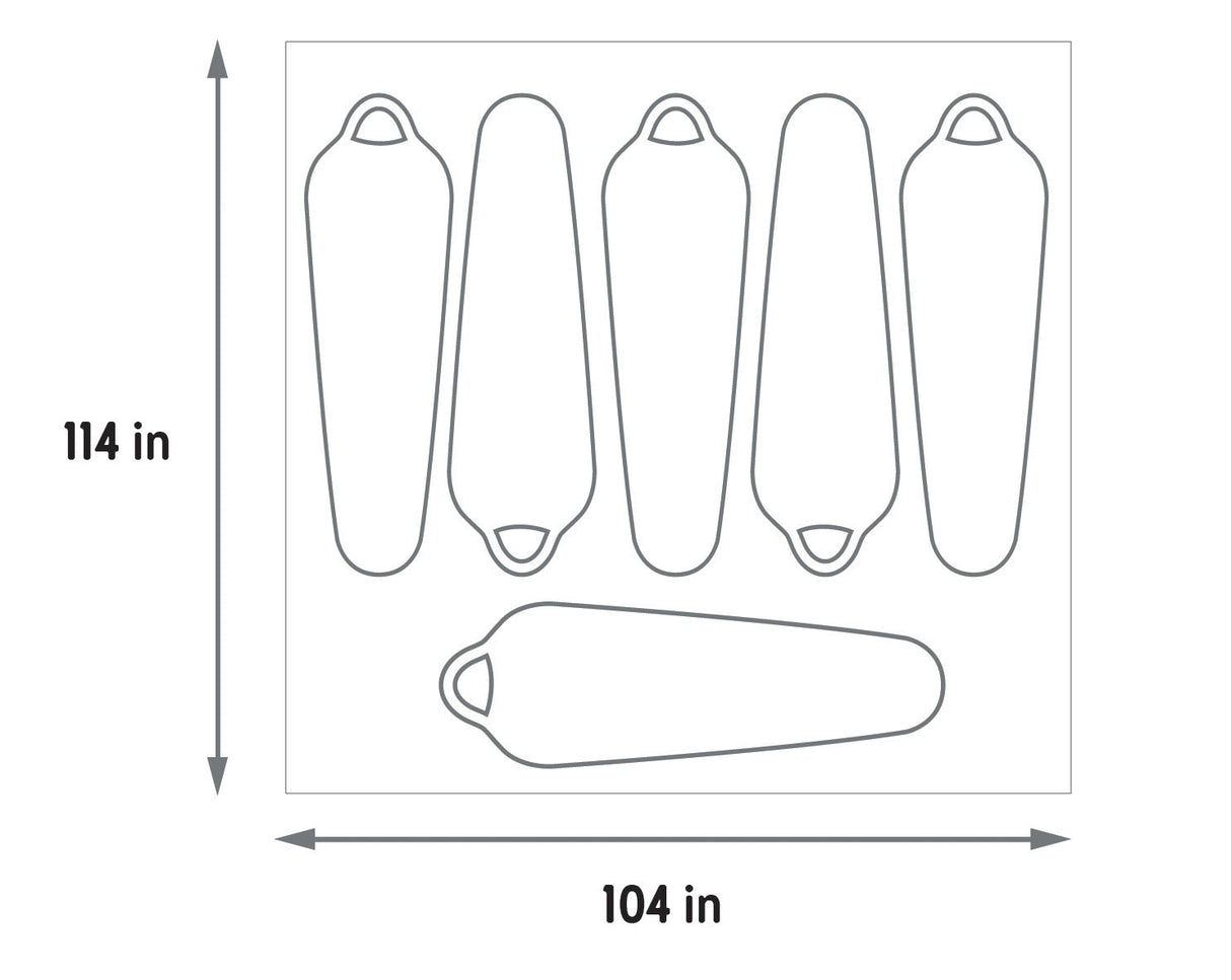 Kelty Wireless 6 Man Tent Footprint