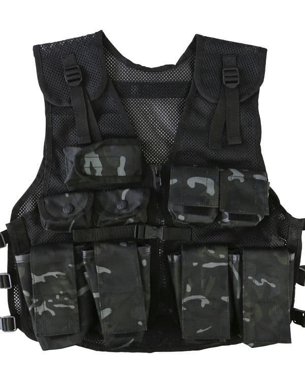 Kombat UK Kids Assault Vest & Helmet Set - BTP Black