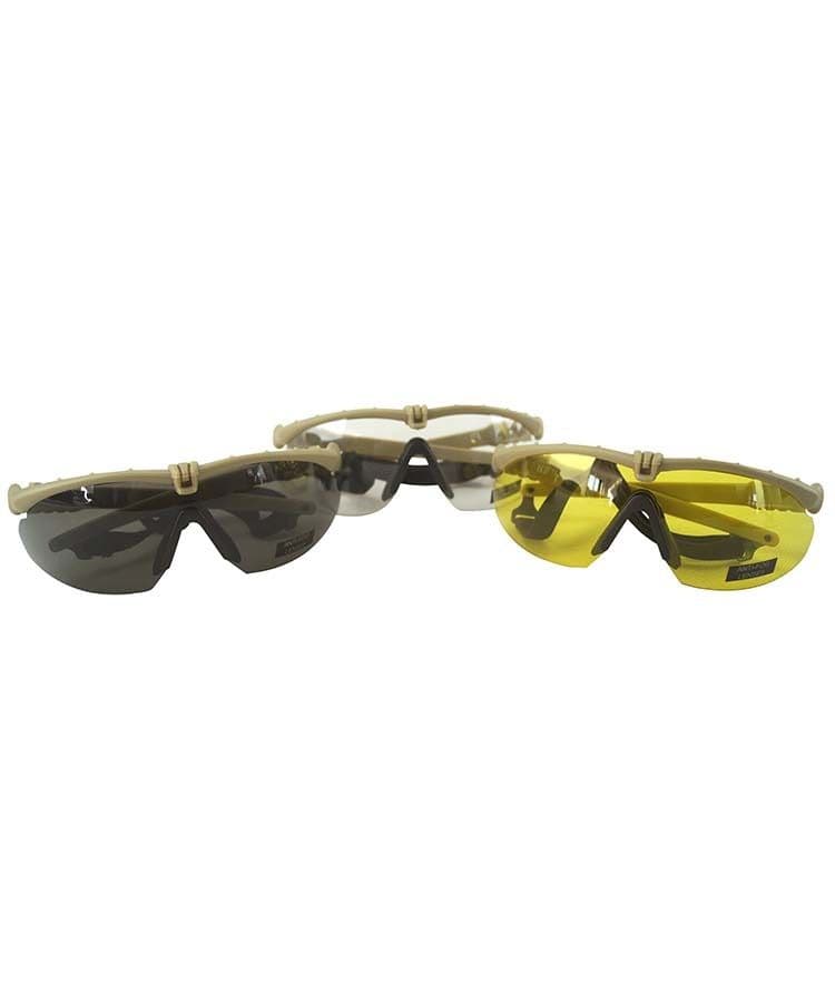 Kombat UK Ranger Glasses with Clear Lenses - Coyote Frame